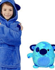 Kids Pets Blanket Hoodie Soft Plush