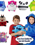 Kids Pets Blanket Hoodie Soft Plush