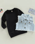 Infant Dress + Waistcoat, Long Sleeve Set