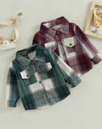 Toddler Plaid Patchwork Long Sleeve