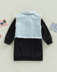 Infant Dress + Waistcoat, Long Sleeve Set