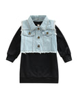 Infant Dress + Waistcoat, Long Sleeve Set